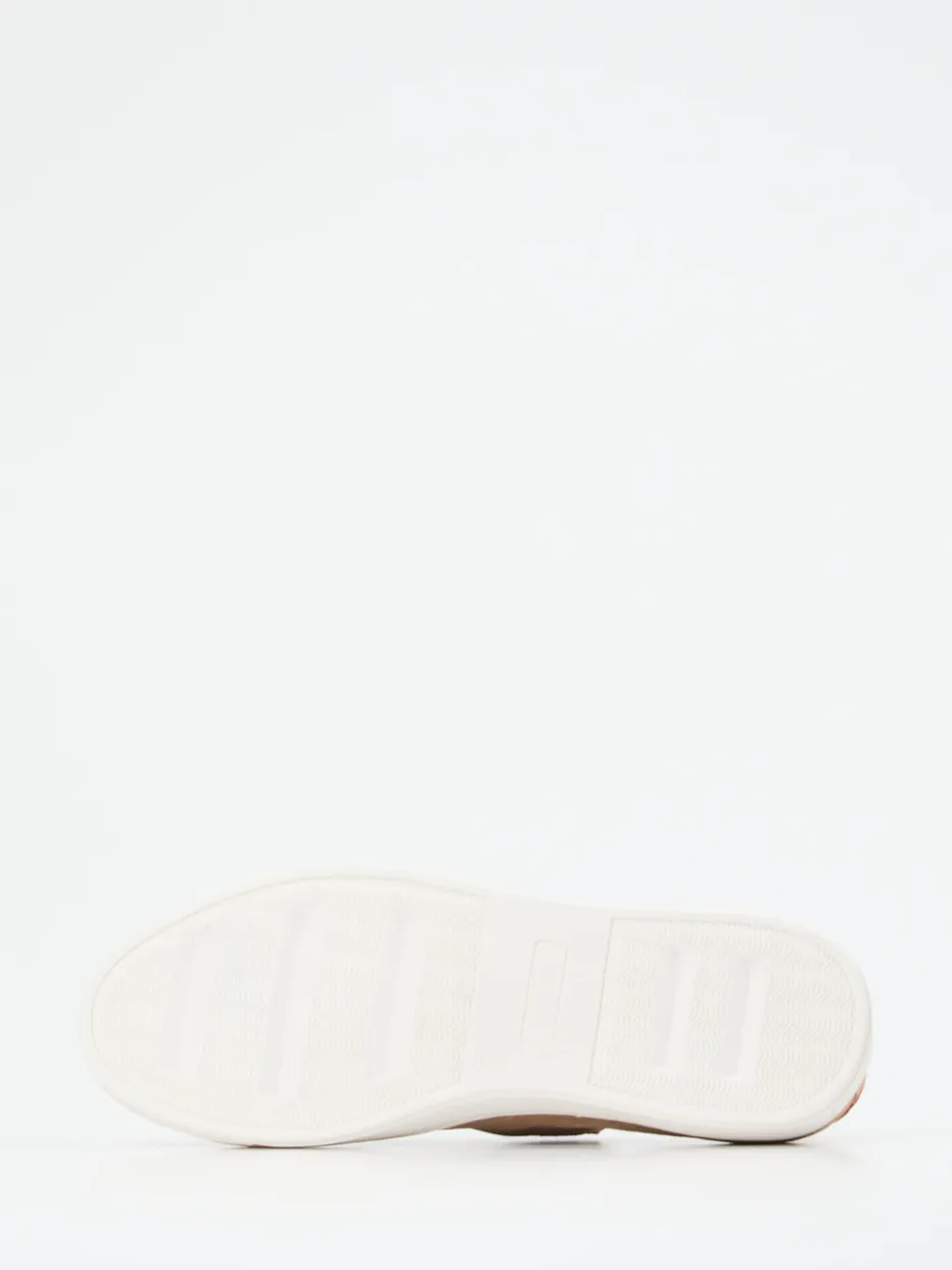 – Sneaker aus Ziegenleder in Taupe-Orange*Quarvif