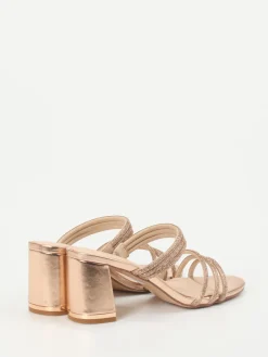 Damen Ralph Harrison – Abendsandale aus Metallic in Roségold