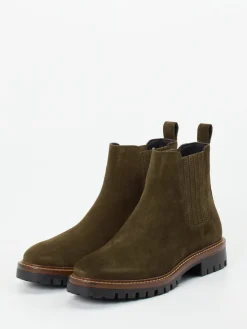 Damen Ralph Harrison – Chelsea Boots aus Veloursleder oliv