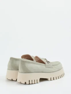 Damen Ralph Harrison – Chunky Loafer aus Veloursleder Salbei