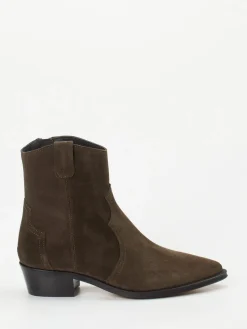 – Cowboyboots aus Veloursleder dunkelbraun*Ralph Harrison Sale