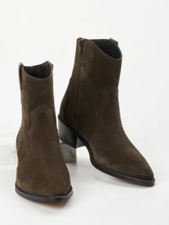 – Cowboyboots aus Veloursleder dunkelbraun*Ralph Harrison Sale
