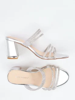 Damen Ralph Harrison – High Heel Mules aus Metallicleder