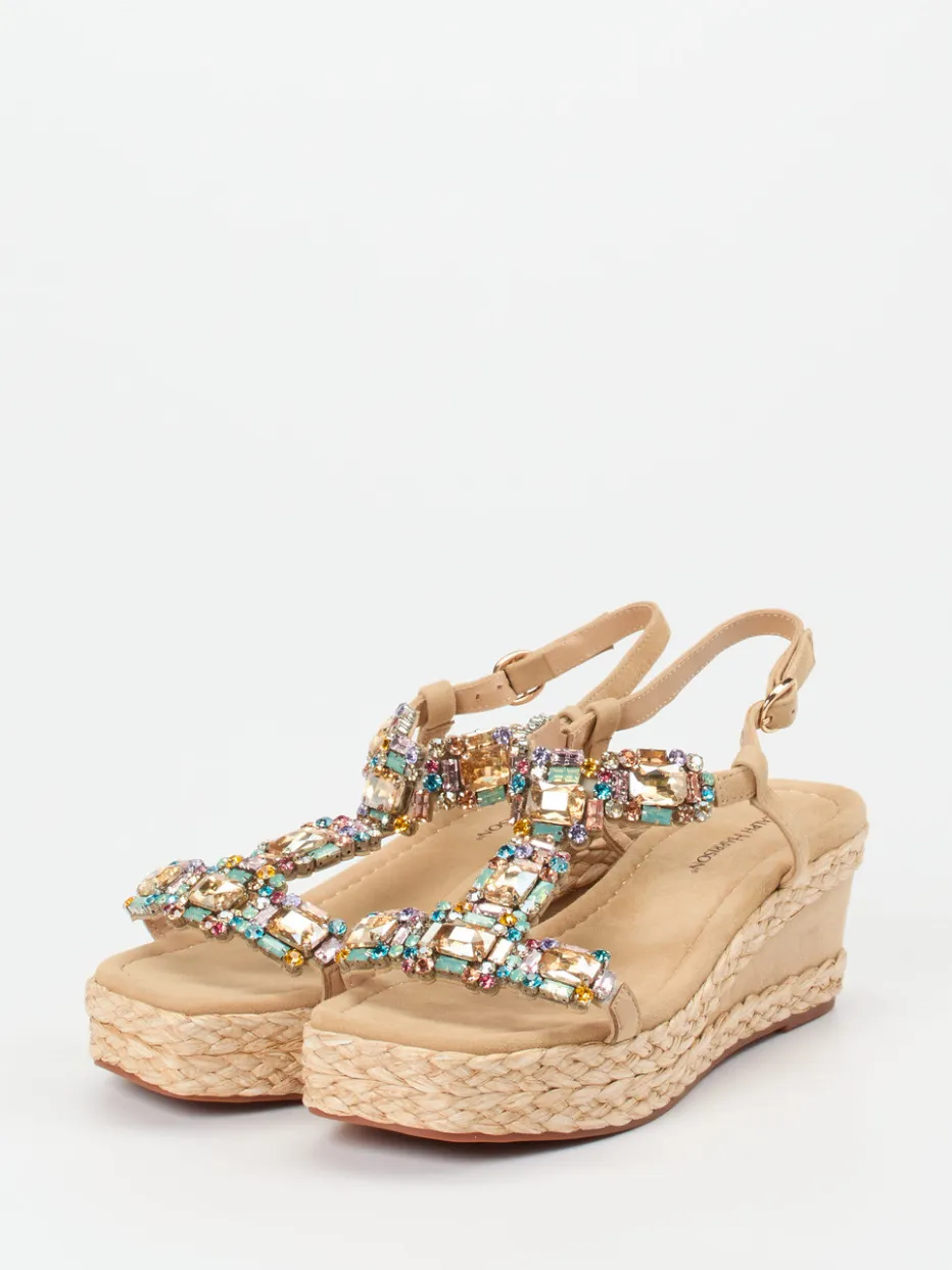 Damen Ralph Harrison – Keilsandalette aus Veloursleder