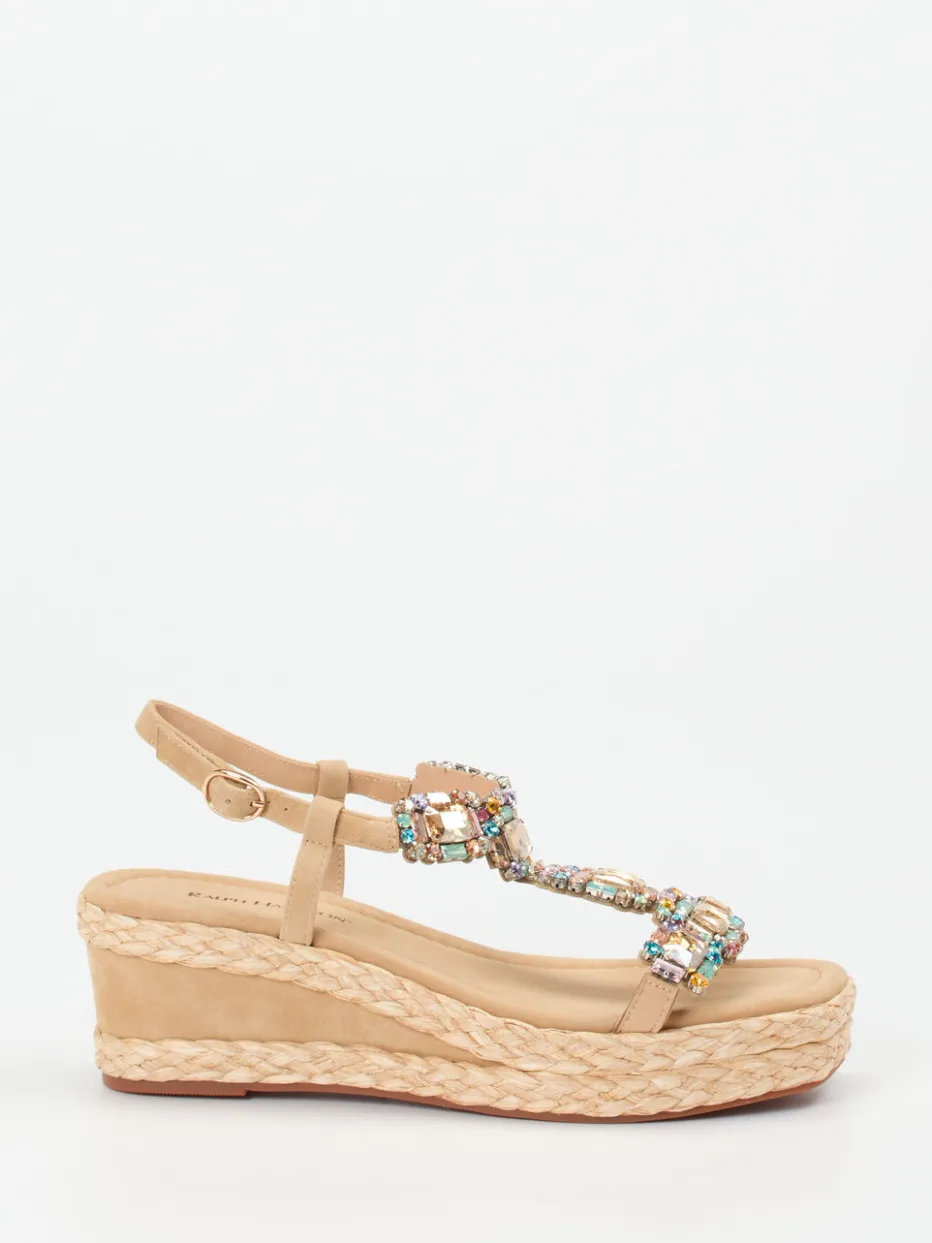 Damen Ralph Harrison – Keilsandalette aus Veloursleder