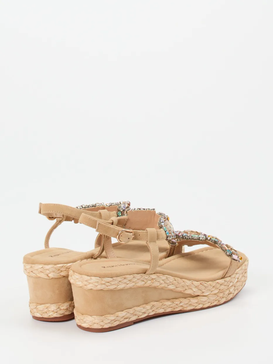 Damen Ralph Harrison – Keilsandalette aus Veloursleder