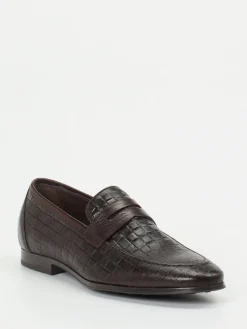 Herren Ralph Harrison – Loafer aus geprägtem Leder Dunkel
