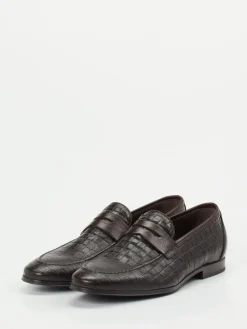 Herren Ralph Harrison – Loafer aus geprägtem Leder Dunkel