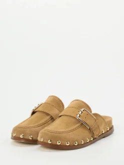 – Loafer-Mules aus Veloursleder Sandbeige*Ralph Harrison Sale