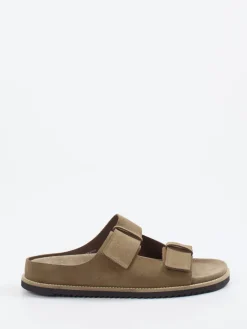 – Pantolette aus Veloursleder Sandbeige*Ralph Harrison