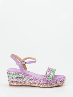 – Plateau-Sandale aus Veloursleder Flieder*Ralph Harrison Hot