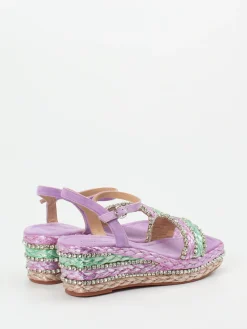 – Plateau-Sandale aus Veloursleder Flieder*Ralph Harrison Hot