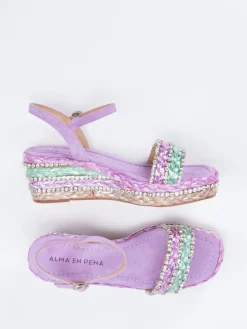 – Plateau-Sandale aus Veloursleder Flieder*Ralph Harrison Hot