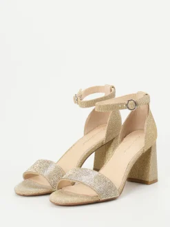 – Sandaletten aus Metallicleder farben*Ralph Harrison