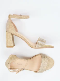 – Sandaletten aus Metallicleder farben*Ralph Harrison