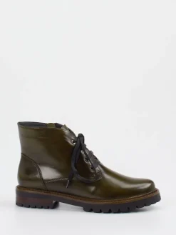 – Schnürstiefelette aus Lammleder Oliv*Ralph Harrison