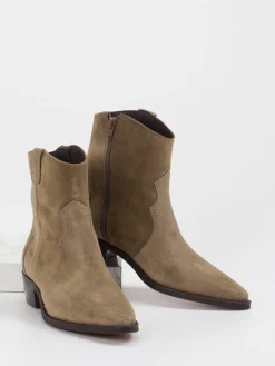 – Stiefeletten aus Veloursleder sandbeige*Ralph Harrison New