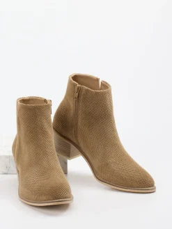 – Stiefelette aus Veloursleder sandfarben*Ralph Harrison