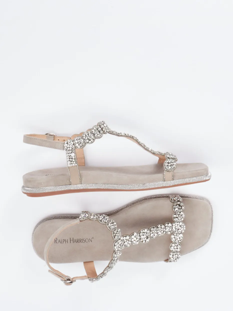 Damen Ralph Harrison – Zehentrenner-Sandalette aus Veloursleder