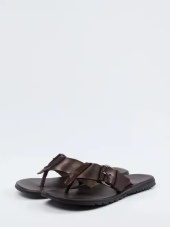 – Zehentrenner aus Kalbleder Dunkel*Ralph Harrison Sale