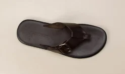 – Zehentrenner aus Kalbleder Dunkel*Ralph Harrison Sale