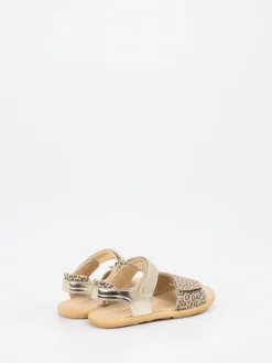 Kinder Ralph Harrison Classic – Sandalen aus geprägtem Leder Gold