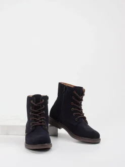 – Schnürboots aus Veloursleder Dunkel*Ralph Harrison Classic Outlet