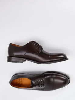 – Derby-Schnürschuhe aus Kalbleder dunkel*Ralph Harrison Edition New