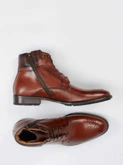 – Schnürstiefeletten aus Kalbleder cognac*Ralph Harrison Edition Best