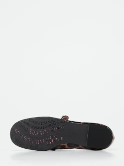 Damen RAS – Mary Janes aus geprägtem Leder mit Leopardmuster