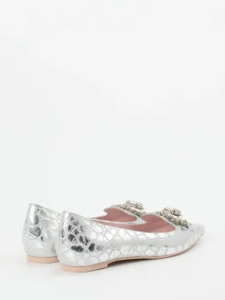 – Spitzballerinas aus Metallicleder*RAS Sale