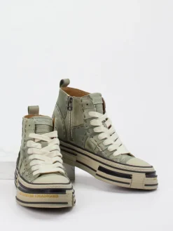 Damen Rebecca White – High-Top Sneaker aus Veloursleder Salbei