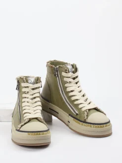 – High-Top Sneaker aus Lammleder*Rebecca White Discount