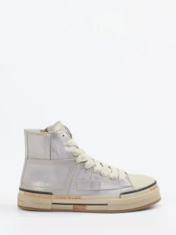 Damen Rebecca White – High-Top Sneaker aus Metallicleder silber