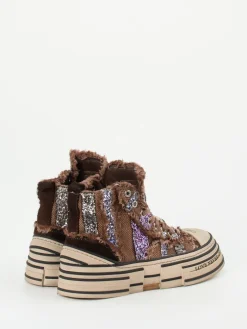 Damen Rebecca White – High-Top Sneaker aus Textil mit Glitzer