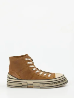 – High-Top Sneaker aus Veloursleder cognac*Rebecca White Hot