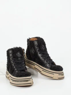 – High-Top-Sneaker aus Textil in*Rebecca White Discount