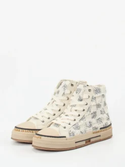– High-Top-Sneaker aus Textil mit Glitzer*Rebecca White Sale
