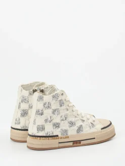– High-Top-Sneaker aus Textil mit Glitzer*Rebecca White Sale