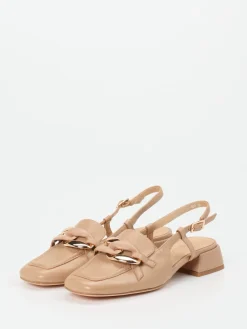 Damen Regarde Le Ciel – Slingpumps aus Lammleder braun