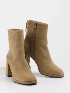 Damen Regarde Le Ciel – Stiefeletten aus Veloursleder sandbeige