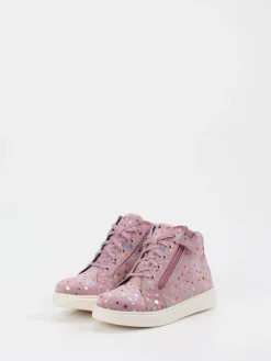 Kinder Richter – High-Top Sneaker aus Veloursleder altrosa