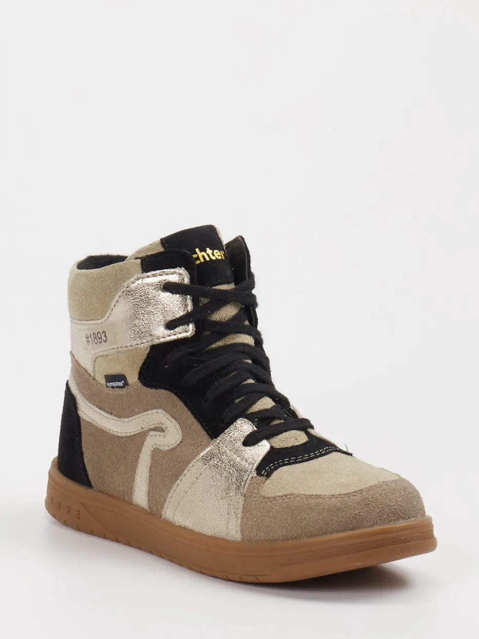 Kinder Richter – High-Top-Sneaker aus Veloursleder Beige