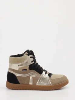 Kinder Richter – High-Top-Sneaker aus Veloursleder Beige