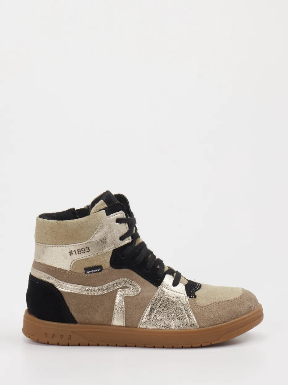 Kinder Richter – High-Top-Sneaker aus Veloursleder Beige