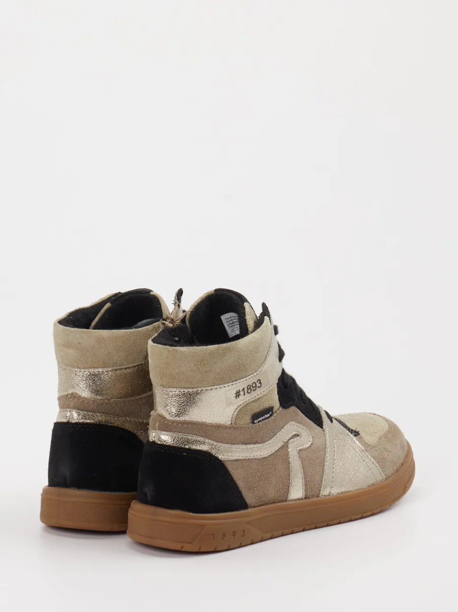 Kinder Richter – High-Top-Sneaker aus Veloursleder Beige