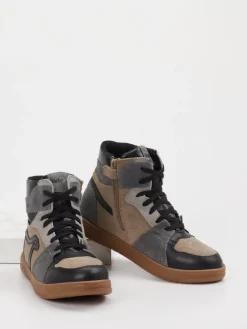 – High-Top-Sneaker aus Veloursleder Taupe*Richter Best