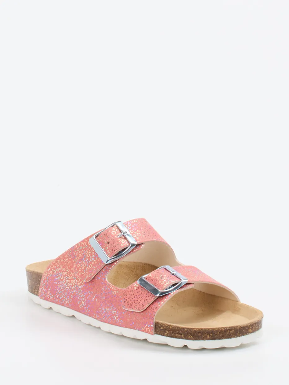 Kinder Richter – Kinder-Pantoletten aus Kalbleder Korallrosa