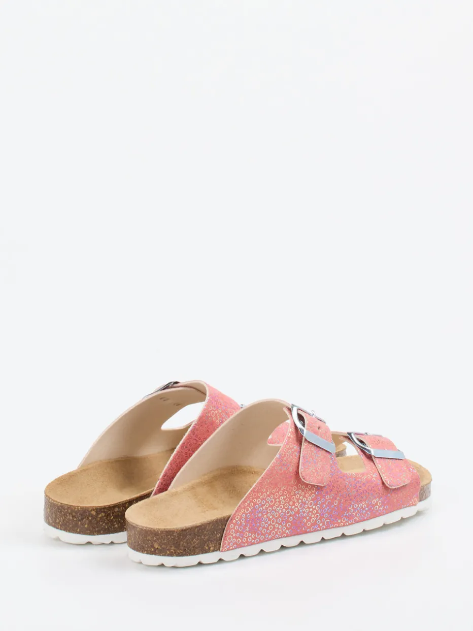 Kinder Richter – Kinder-Pantoletten aus Kalbleder Korallrosa