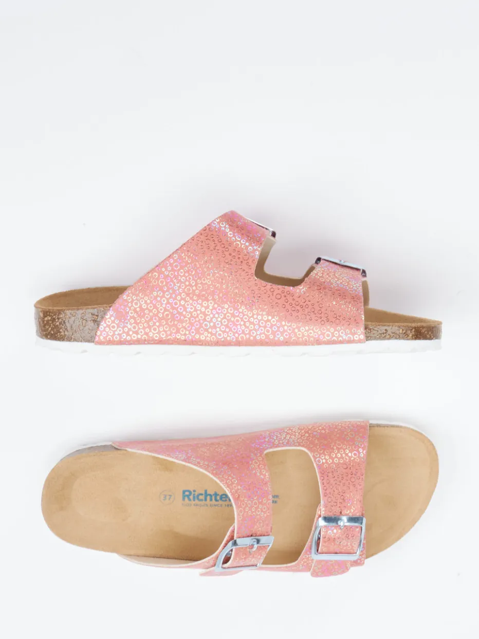 Kinder Richter – Kinder-Pantoletten aus Kalbleder Korallrosa